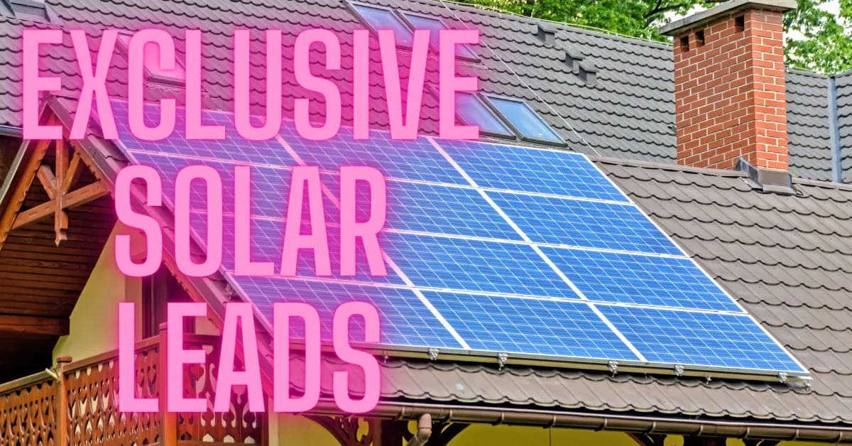 Solar Exclusive Free Old Leads Solar Exclusive Free Old Leads