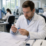 Oval Medical Technologies engineer developing an advanced patient-centric auto-injector device